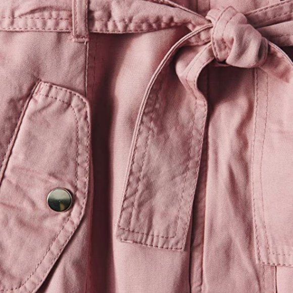 Beverly Hills Polo Club Belted Cotton Hooded Anorak Jacket Size 5-6 Mauve - Picture 3 of 3